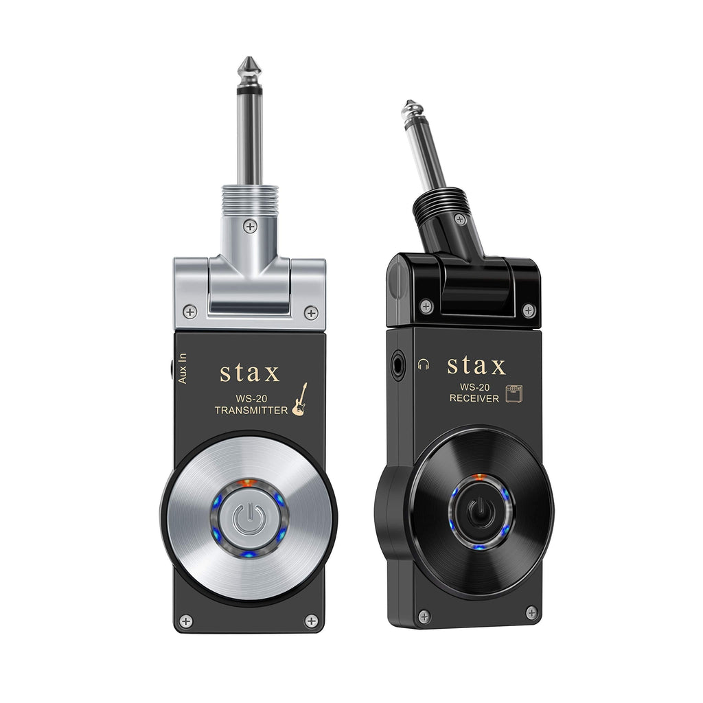 [AUSTRALIA] - Stax Guitar Wireless System Transmitter And Receiver 2.4GHZ Built-in Rechargeable Wireless Guitar System For Electric Guitar Bass 