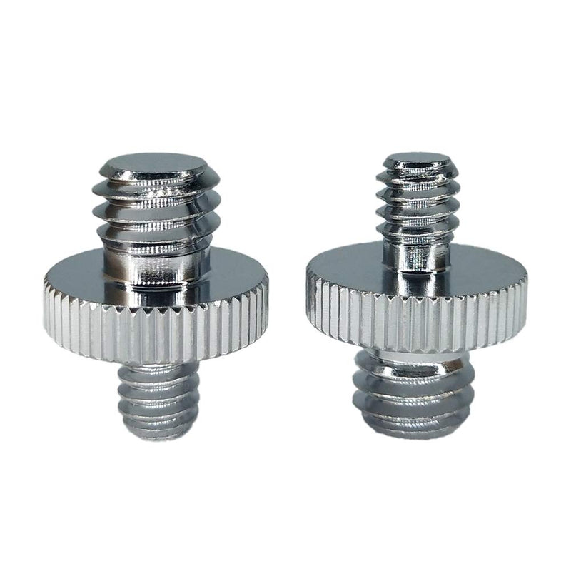 2 Pack Standard 1/4"-20 Male to 3/8"-16 Male Threaded Tripod Screw Adapter for Camera/Tripod/Monopod/Ballhead/Light Stand (1/4"-20 to 3/8"-16) 1/4"-20 to 3/8"-16