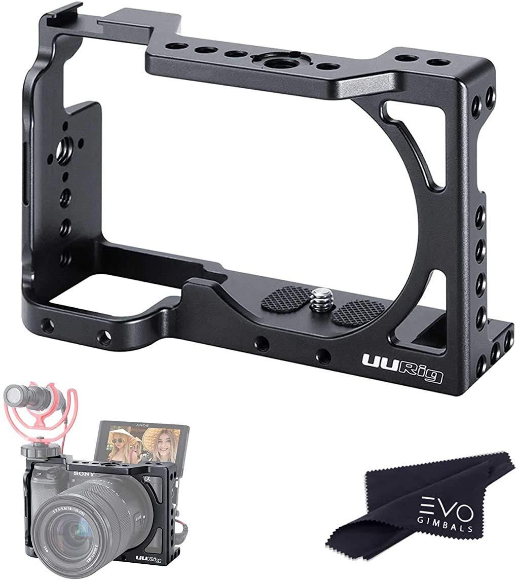 C-A6400 Camera Cage for Sony A6400 & A6300 | Full Metal Vlog Cage with 1/4 Threads, ARRI Support and Cold Shoe for Microphones, Lights, Handles & Monitors (C-A6400 Cage for Sony A6400/A6300) C-A6400 Cage for Sony A6400/A6300