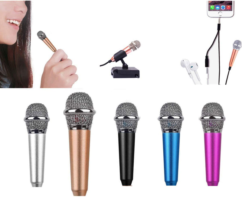 [AUSTRALIA] - Mini Microphone,Omnidirectional Mic for Voice Recording,Chatting and Singing on iPhone,Android (Rose Gold) Rose gold 