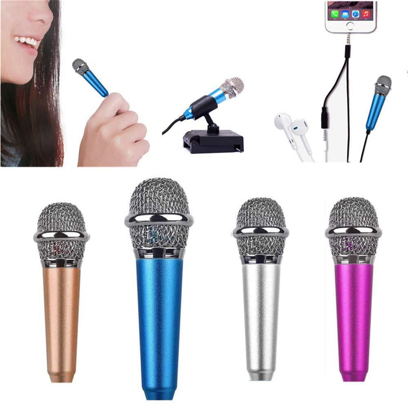 [AUSTRALIA] - Mini Microphone with Omnidirectional Stereo Mic for Voice Recording,Chatting and Singing on iPhone,Android (Blue) Blue 