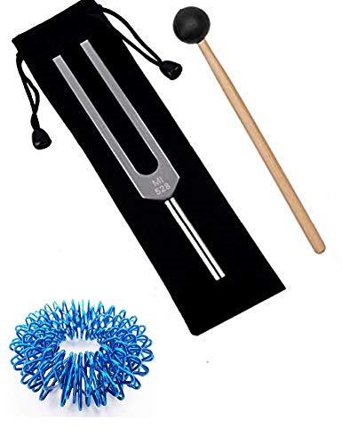 528 Hz Tuning Fork 528hz Tuner with Mallet for DNA Repair Healing Aluminum Alloy Tuning Fork part of Solfeggio Tuning Fork-Perfect Healing Musical Instrument