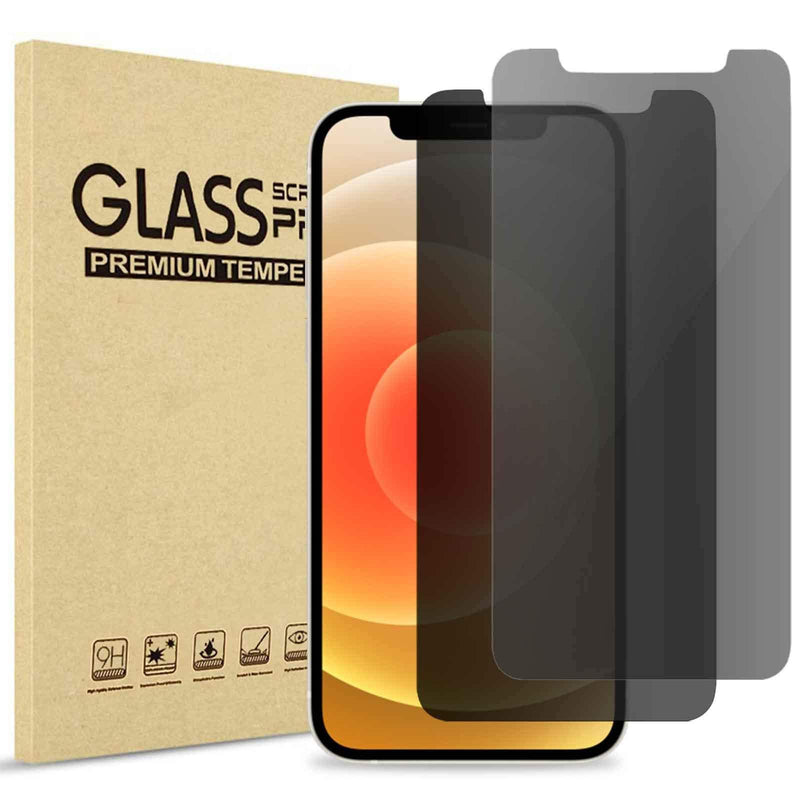 【2 Pack】ProCase iPhone 12 Pro/iPhone 12 (6.1 inch 2020) Privacy Screen Protector, Anti-Spying Dark Tempered Glass Screen Film Guard, iPhone 12 Pro 5G Screen Protector