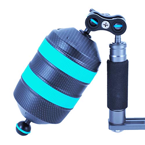 Buoyancy Float Arm,DIVTEK Dive Bracket with Nauticam Bayonet Mount Improved Lightweight for Underwater Camera Tray Scuba Dive Video Lights Arms D95-160