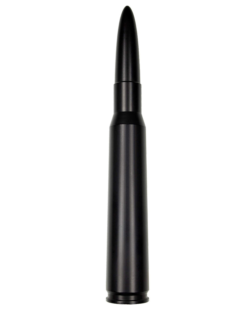 AntennaMastsRus - 50 Caliber Bullet Aluminum Antenna is Compatible with Chevrolet Silverado 1500 (2006-2021) 50 Cal Bullet Black