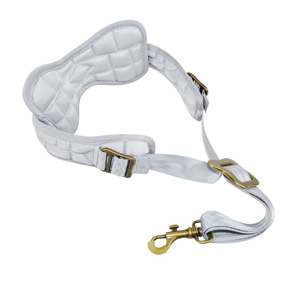 ADORENCE Padded Saxophone Neck Strap - Comfortable Sax Strap with Breathable, Removable & Washable Neck Strap Cushion - Sliver Silver