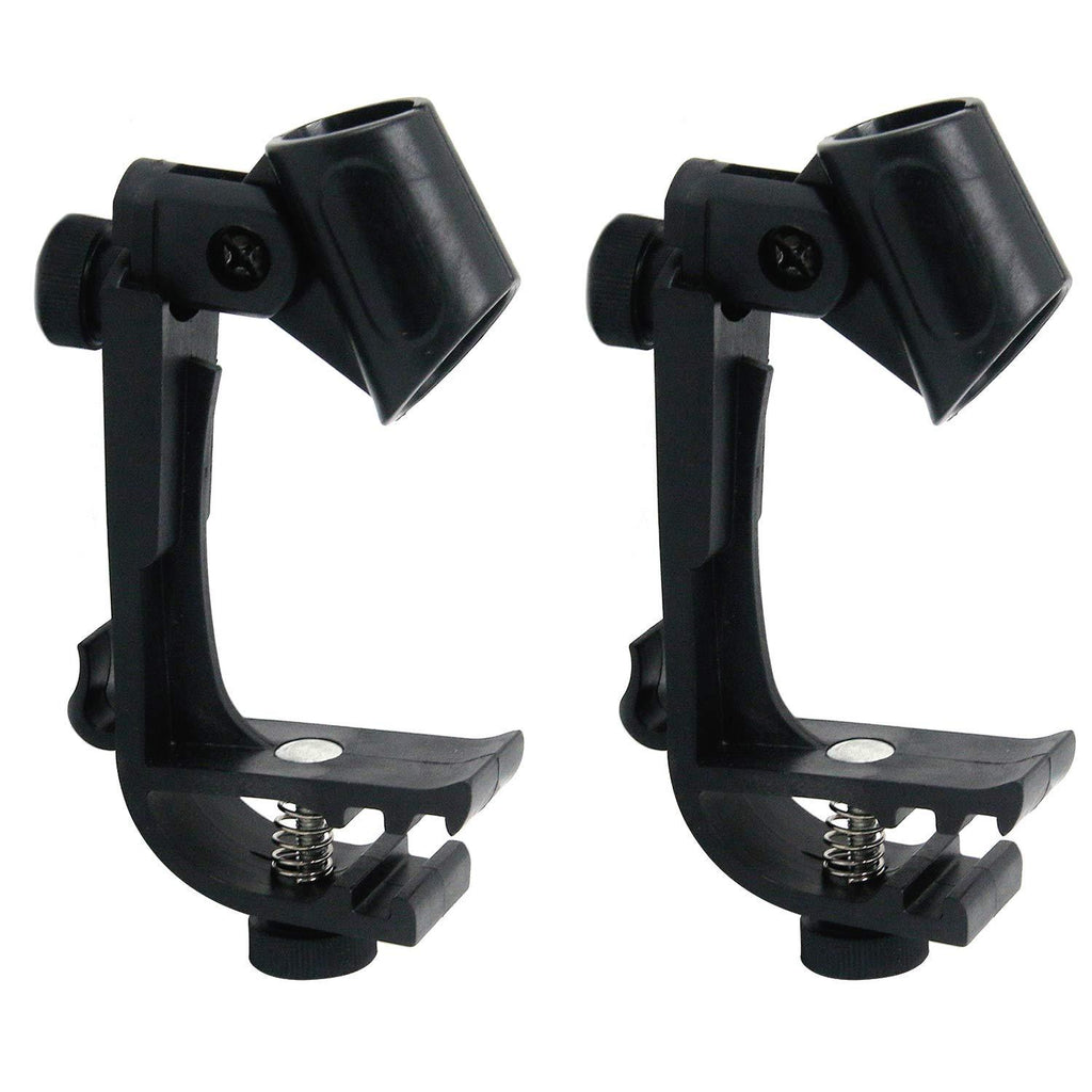 [AUSTRALIA] - Tulead Drum Microphone Clips Adjustable Snare Drum Clamps Mic Mount Clip Holders for 18-28mm Microphone 