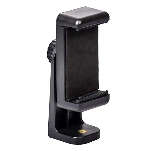 Apeocose Phone Tripod Stand Adapter with Wireless Remote, Cell Phone Holder Mount Adapter, Fits All Phones, Rotates Vertical and Horizontal, Adjustable Clamp