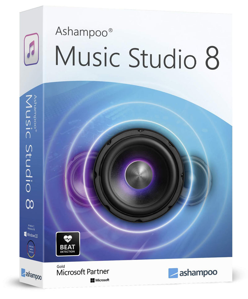 Music Studio 8 - Recorder and Editor - professional sound studio for recording, editing and playing all common audio files: WAV, AIFF, FLAC, MP2, MP3, OGG - compatible with Windows 10, 8.1, 7