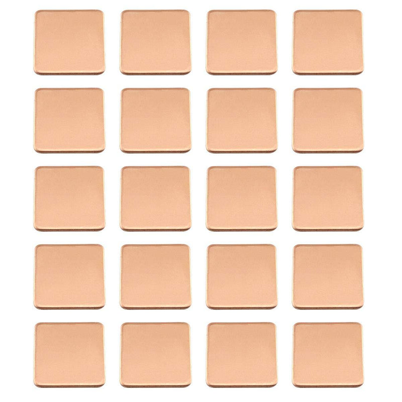 E-outstanding 20pcs 20x20x1.2mm DIY Cooling Heatsink Copper Shims Purplish Red Thermal Pad for Laptop IC Chipset GPU CPU