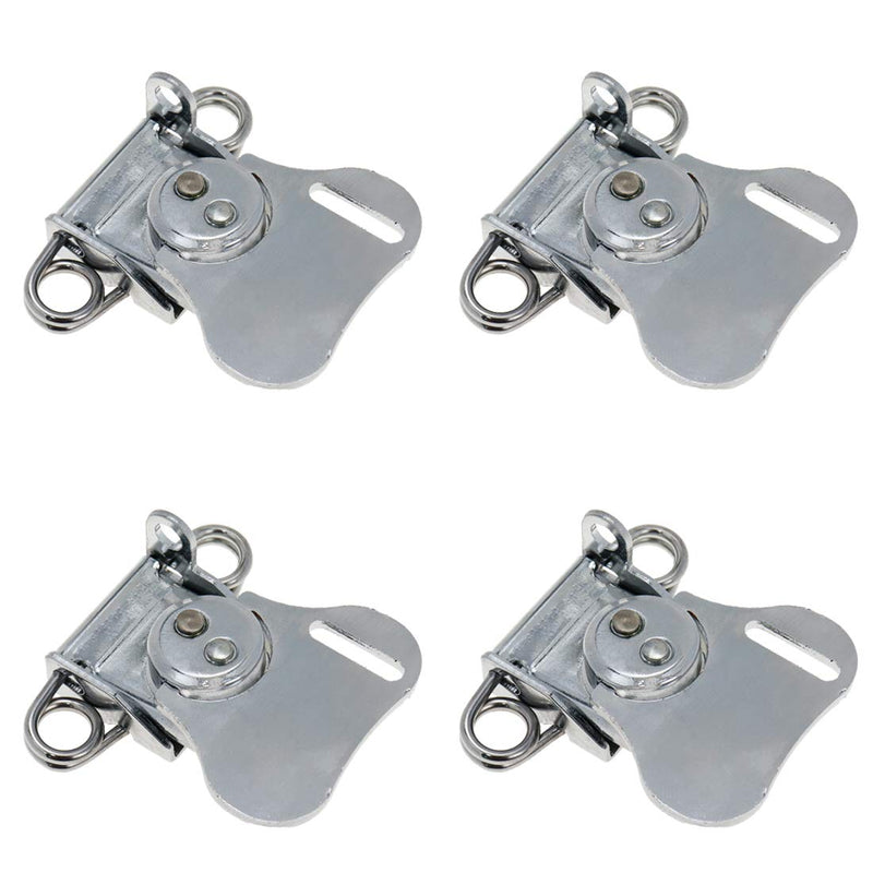 Hasp Toggle Latch Karcy Safety Hasp 2.17x2.05"(LxW) Latch for Wooden Silver Box Spring Loaded Butterfly Twist Latch 2.17x2.05"(LxW) HaspsPack of 4