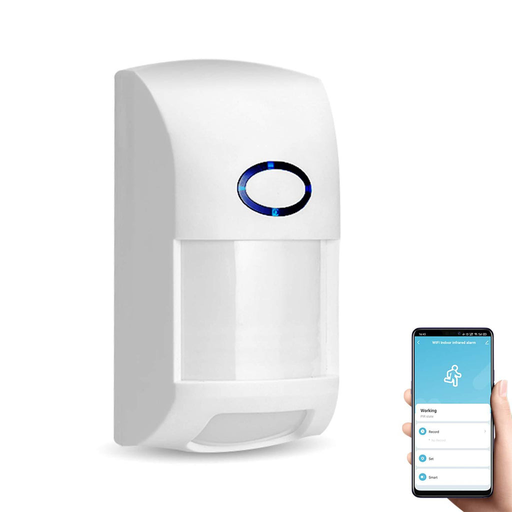 Smart Motion Sensor, WiFi Wireless Security Alarm,with Free Notification Tuya APP Control Home Security PIR Motion Detector, Compatible with Alexa, Siri
