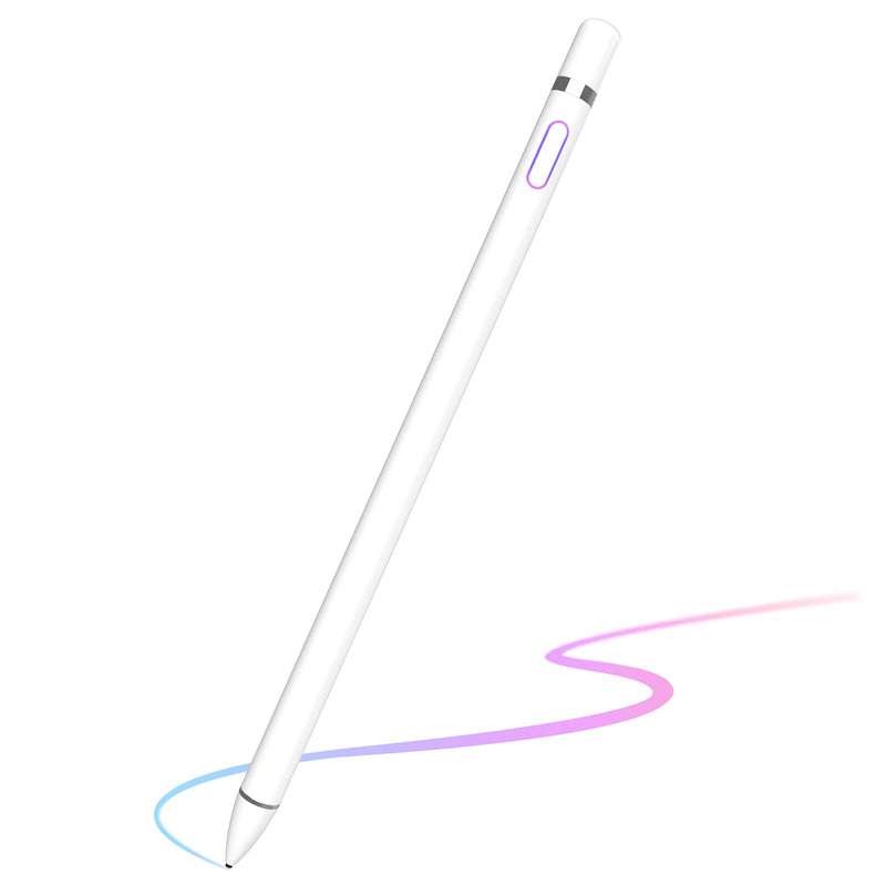 Buteny Stylus Pen for Touch Screens, Fine Point Stylist Active Pencil Compatible with iPhone iPad Pro Air Mini and Other Tablets, White