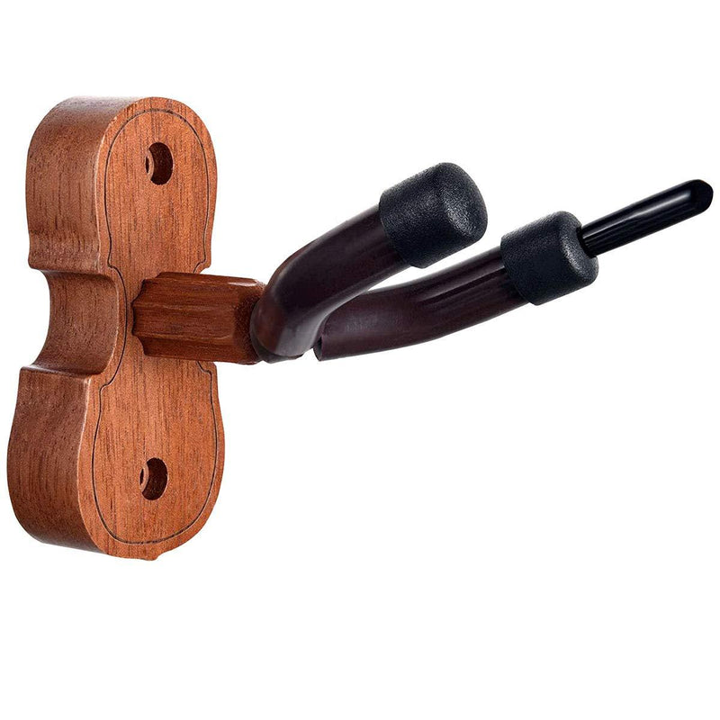 Violin Viola Wall Mount Hanger,Violin Viola Hook,Mahogany Violin holder,with Bow Hook,Home & Studio Wall Mount Violin Hangers (Mahogany) Mahogany