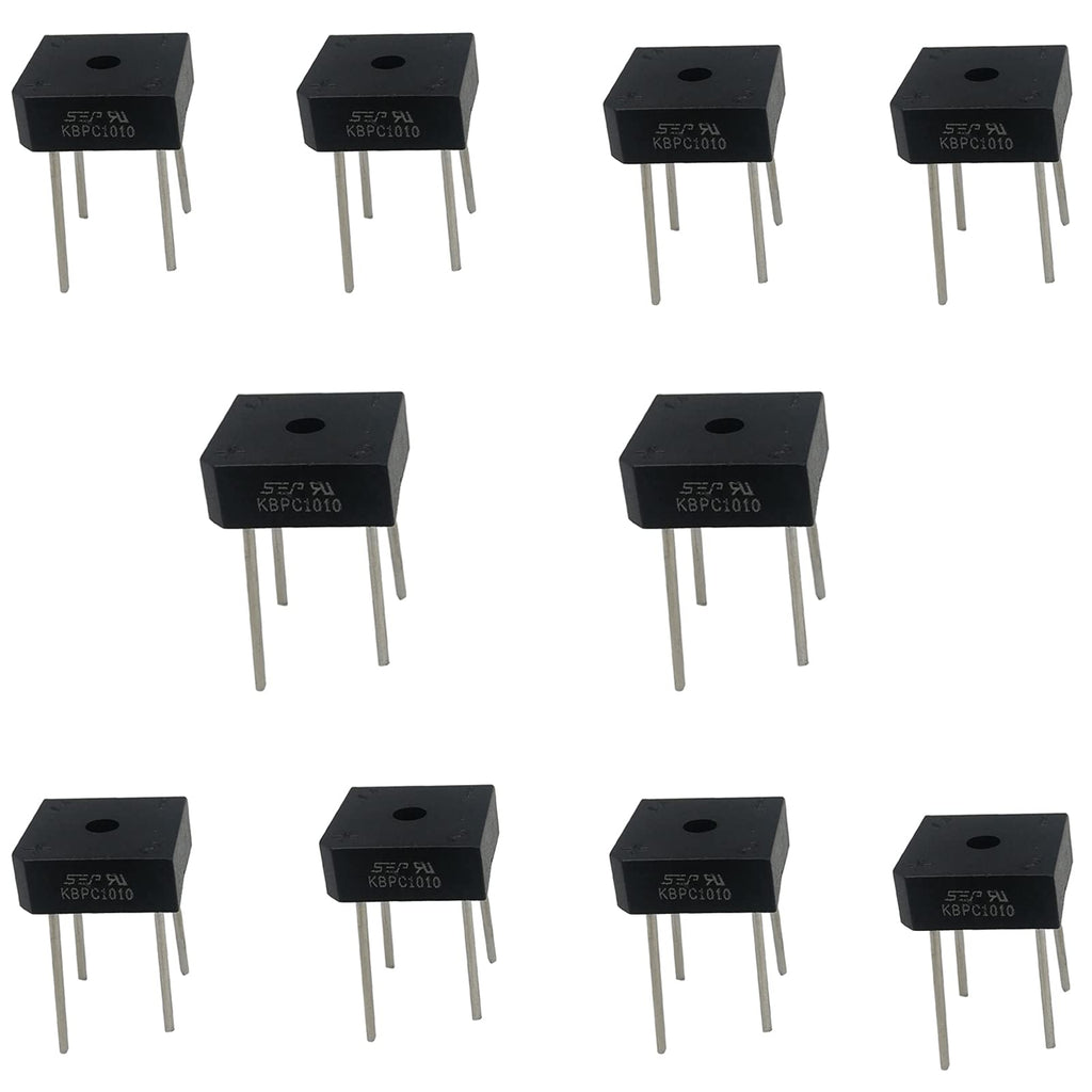 FAYLEZ KBPC1010 Bridge Rectifier Diode Single Phase Full Wave 10 Amp 1000 Volt Electronic Silicon Diodes 4-Pin 10pcs