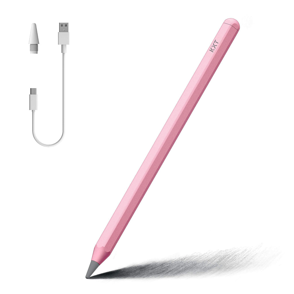 Tilt Sensitivity Palm Rejection Stylus Pencil for Apple iPad(2018/2019/2020) 6/7/8th Generation/ipad Pro 11(1st/2nd)/ Pro 12.9(3rd/4th)/Air 3-4/Mini 5, High Precise Writing/Drawing Active Digital Pen Pink