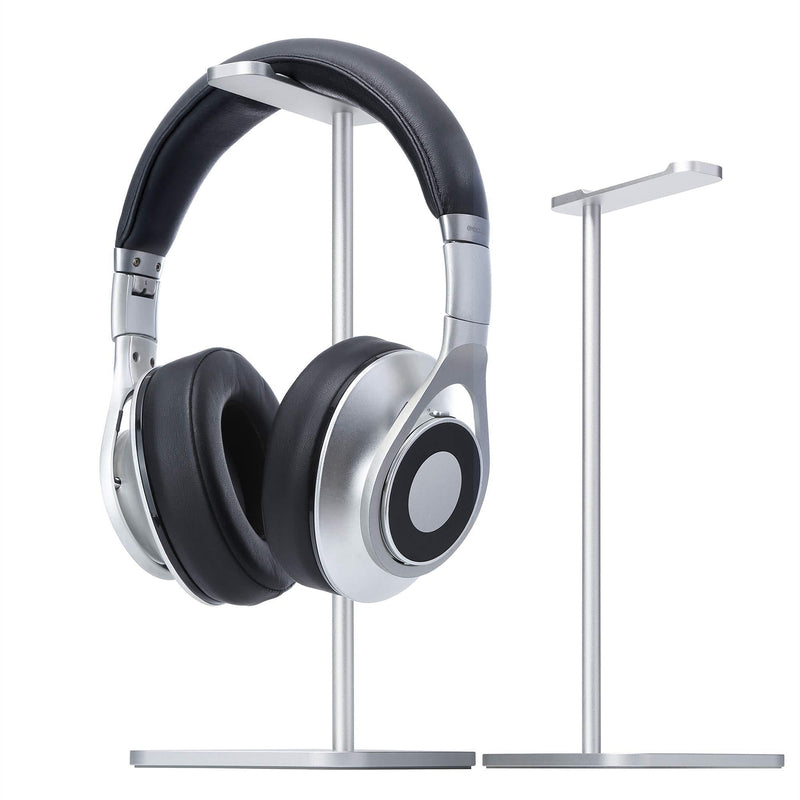MHQJRH Aluminum Headphone Stand Headset Holder for Sennheiser, Sony, Bose, Beats,AKG, Razer Headphone Display Stand (Silver) Silver