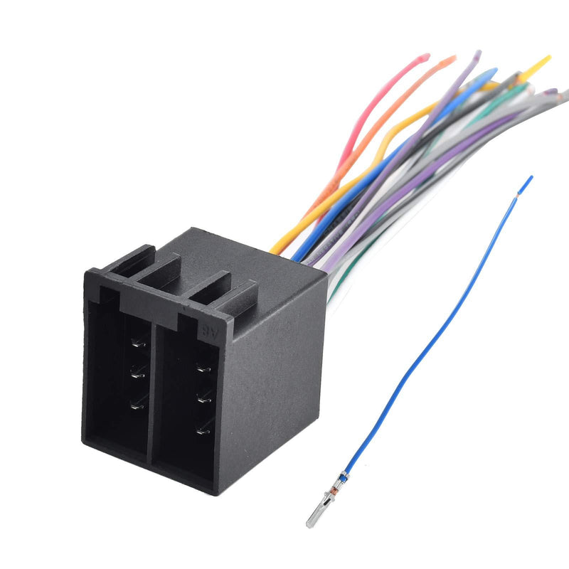 RED WOLF Car Radio ISO Wire Harness Adapter For Semi Truck Freightliner International Peterbilt Volvo Sterling Mack Kenworth Stereo Connector cable 16 Pin Male Plug to JVC Pioneer Kenwood Sony Android