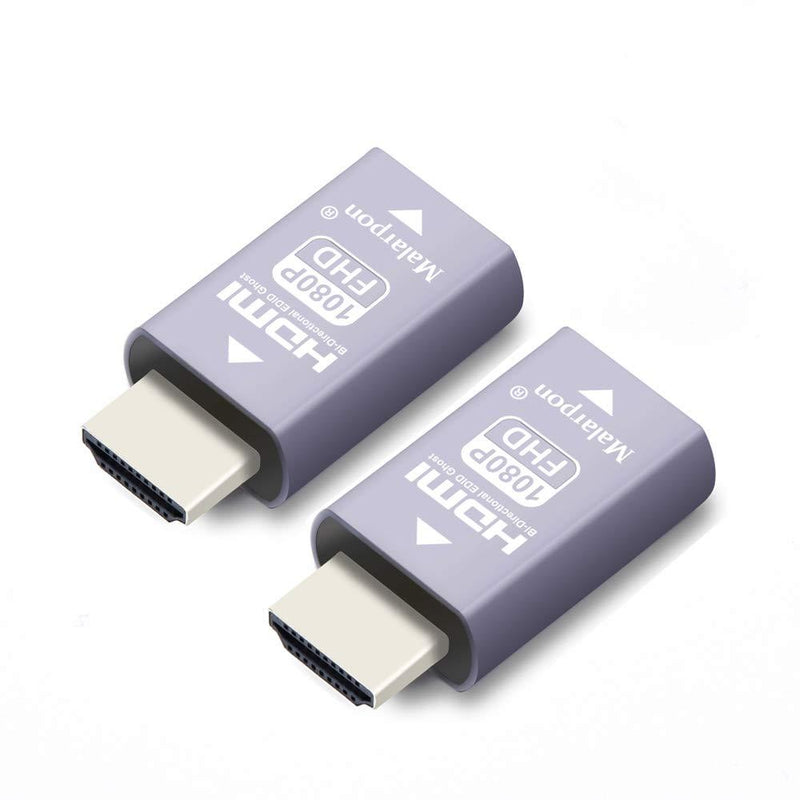 Hdmi Edid Emulator Passthrough 3rd Generrtion Aluminum fit Headlesskeep The EDID of The Monitor Active Switches and Extenders 1920x1080@59Hz 2P HDMI EDID 1080-2P