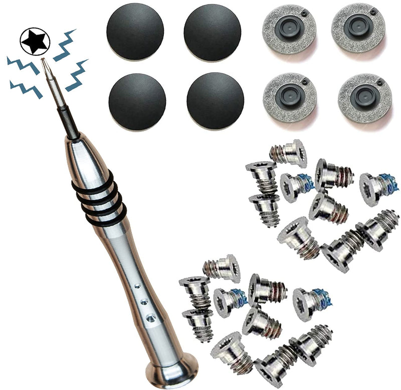 shinedisk Replaceable 4-Pack Bottom Sticky Rubber Feet Pads for MacBook Pro Retina 13" A1425 A1502 15" A1398 Compatible Screw and Screwdriver Repair kit