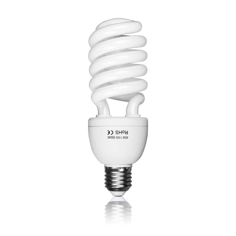 Emart 45W Full Spectrum Light Bulb, 5500K Photography Photo CFL Daylight Pure White for Video Studio Lighting