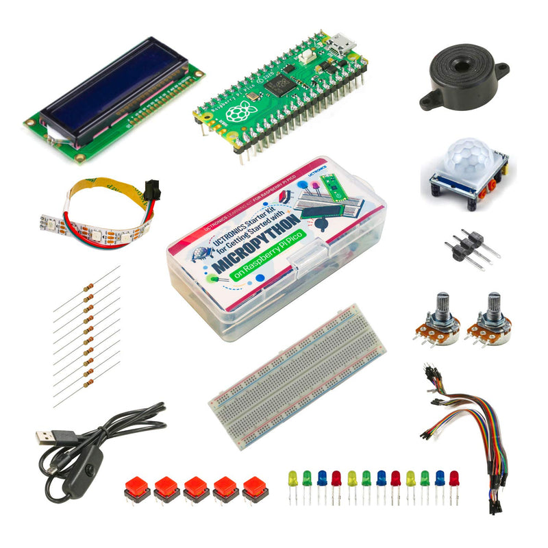 UCTRONICS Raspberry Pi Pico Starter Kit for Official Starter Book (Get Started with MicroPython on Raspberry Pi Pico), Pre-soldered Pico, Beginner Friendly