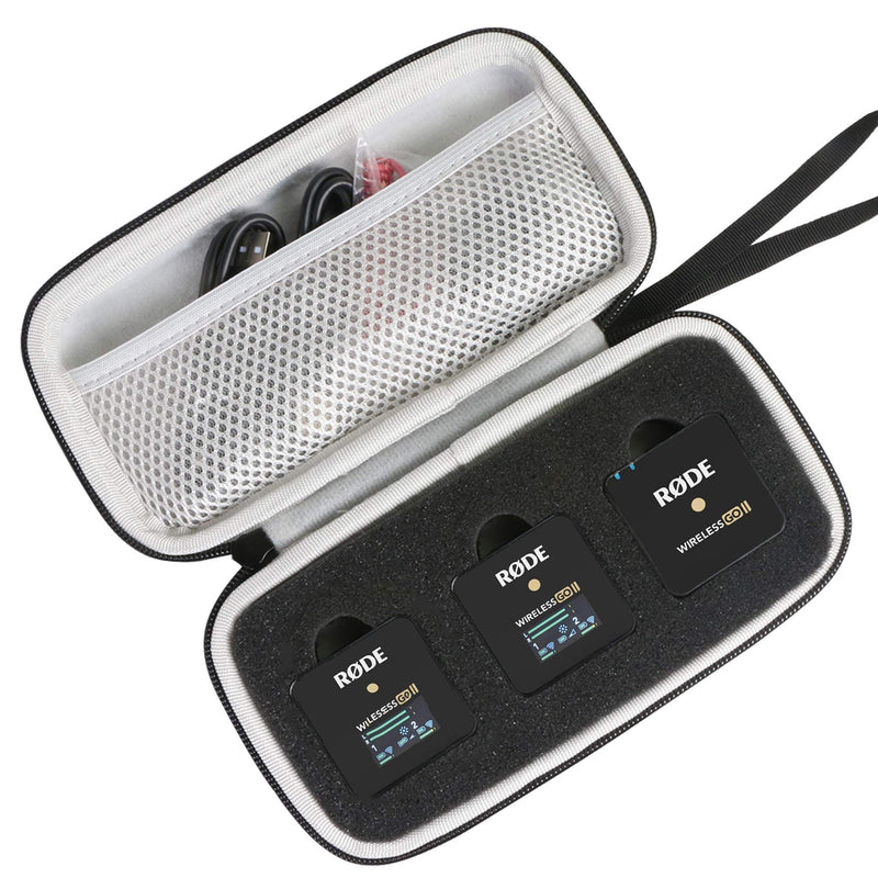 Khanka Hard Travel Case Replacement for Rode Wireless GO II/GO 2 Dual Channel Compact Digital Wireless Microphone System