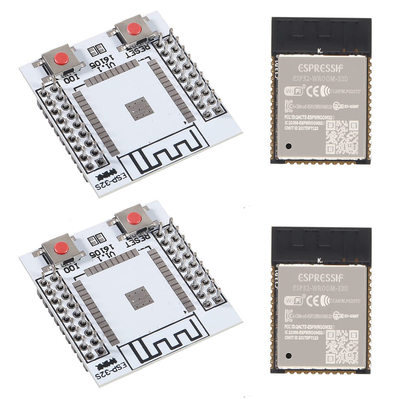 DORHEA 4PCS ESP32 Module, 2PCS ESP-32S Matching Adapter Board WiFi Bluetooth Module ESP-WROOM-32 Module + 2PCS ESP-WROOM-32D ESP32 Module