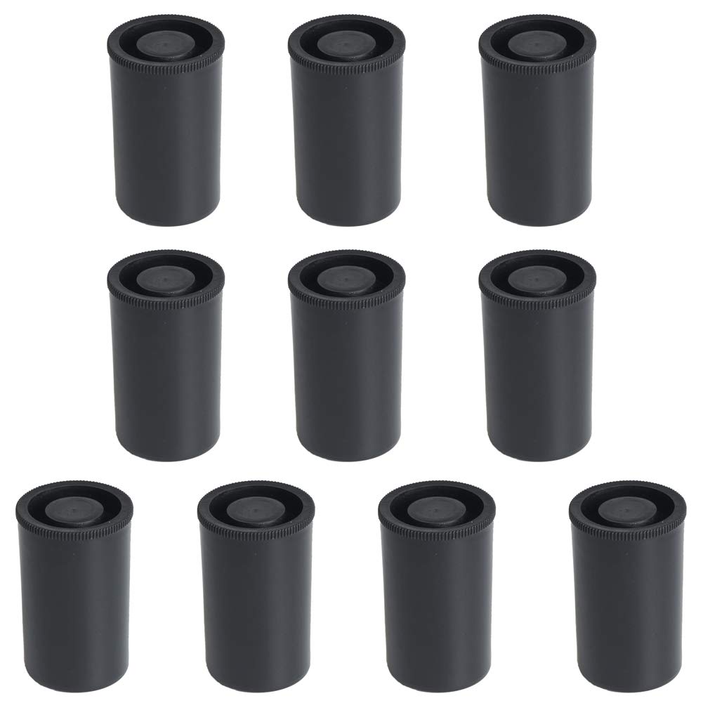 10 Pieces Film Canisters Plastic Film Canister Plastic Film Canister Holder Empty Camera Reel Containers Empty Camera Reel Storage Containers Case Plastic Storage Case with Lids, Black