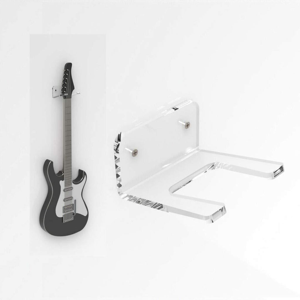 Guitar RackGuitar Wall Mount Hook with Installation kitPremium Quality Guitar Wall HangerTransparent Durable Acrylic Wall Mount Rack for Guitar Violin Smart (1 Piece) 1 Piece