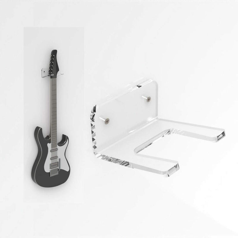 Guitar RackGuitar Wall Mount Hook with Installation kitPremium Quality Guitar Wall HangerTransparent Durable Acrylic Wall Mount Rack for Guitar Violin Smart (1 Piece) 1 Piece