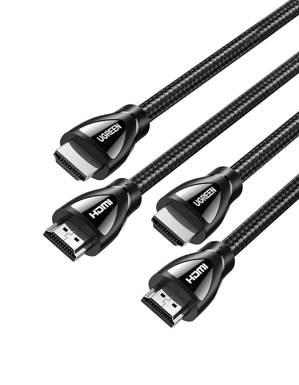 UGREEN 2 Pack 8K HDMI 2.1 Cable, 3.3FT 48Gbps High Speed Braided HDMI Cord 8K 60Hz 4K 120Hz eARC HDR HDCP 2.2 2.3 Compatible with PS5 PS4 Xbox UHD Roku TV Blu-ray Projector