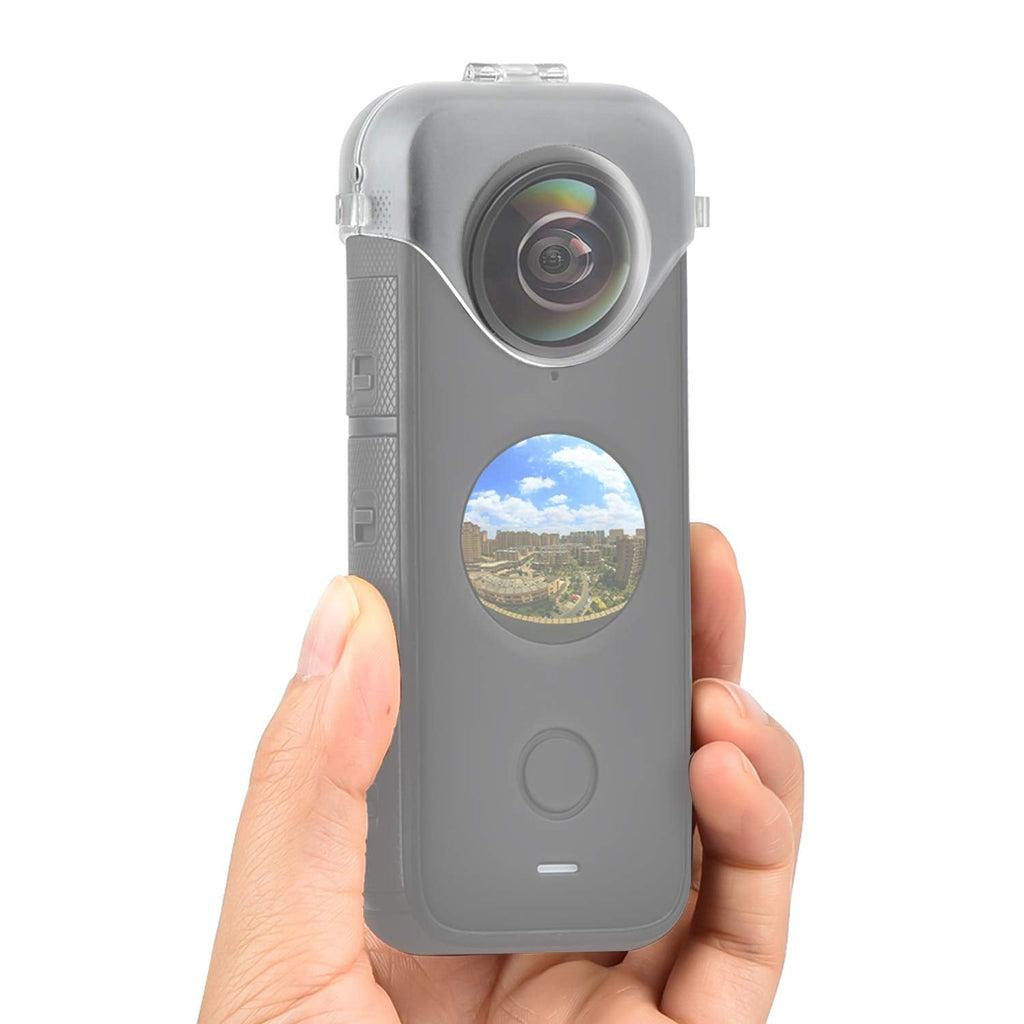 Lens Guards for Insta360 ONE X2, Transparent Protective Case for Insta 360 ONE X2 Panoramic Action Camera Accessory