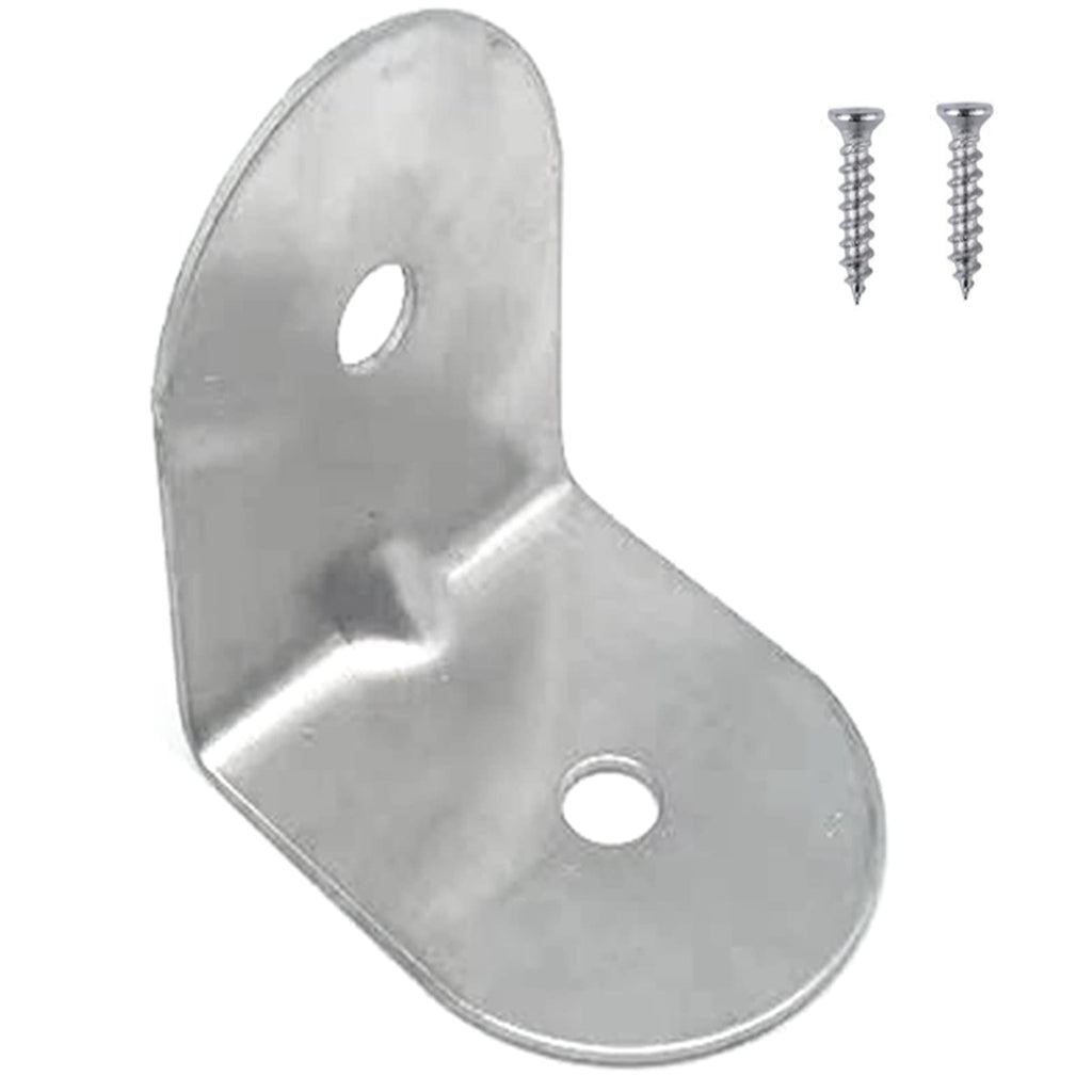 10set Stainless Steel 90 Degree Angle L Shaped Bracket,for Wood Shelves Dressers Chairs ，2 Holes, Heavy Duty Metal,with Screws