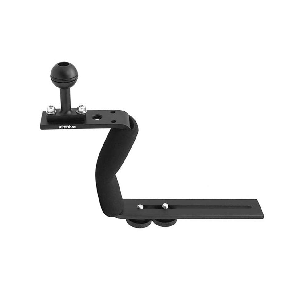 Seafrogs Aluminum Alloy Diving Handle Tray Bracket Single Handle Hand Grip Video Stabilizer Portable Balancer Holder with Ball Adapter TS-12