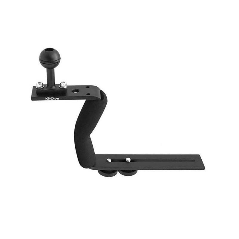 Seafrogs Aluminum Alloy Diving Handle Tray Bracket Single Handle Hand Grip Video Stabilizer Portable Balancer Holder with Ball Adapter TS-12
