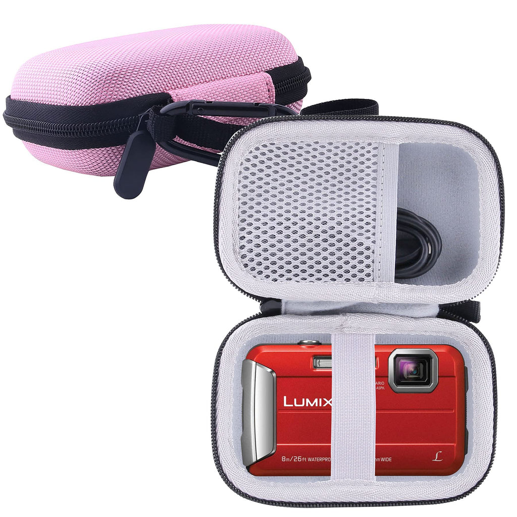 WERJIA Hard Carrying Case Compatible with Panasonic Lumix DMC-TS30/TS25 Digital Camera Underwater (Pink) Pink