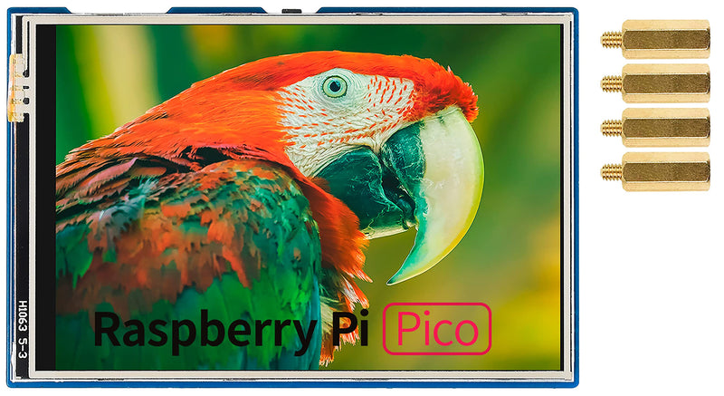 3.5inch Resistive Touch Display LCD for Raspberry Pi Pico, 65K Colors, 480×320 Pixel,Touch Controller XPT2046 ILI9488 Driver Using SPI Bus