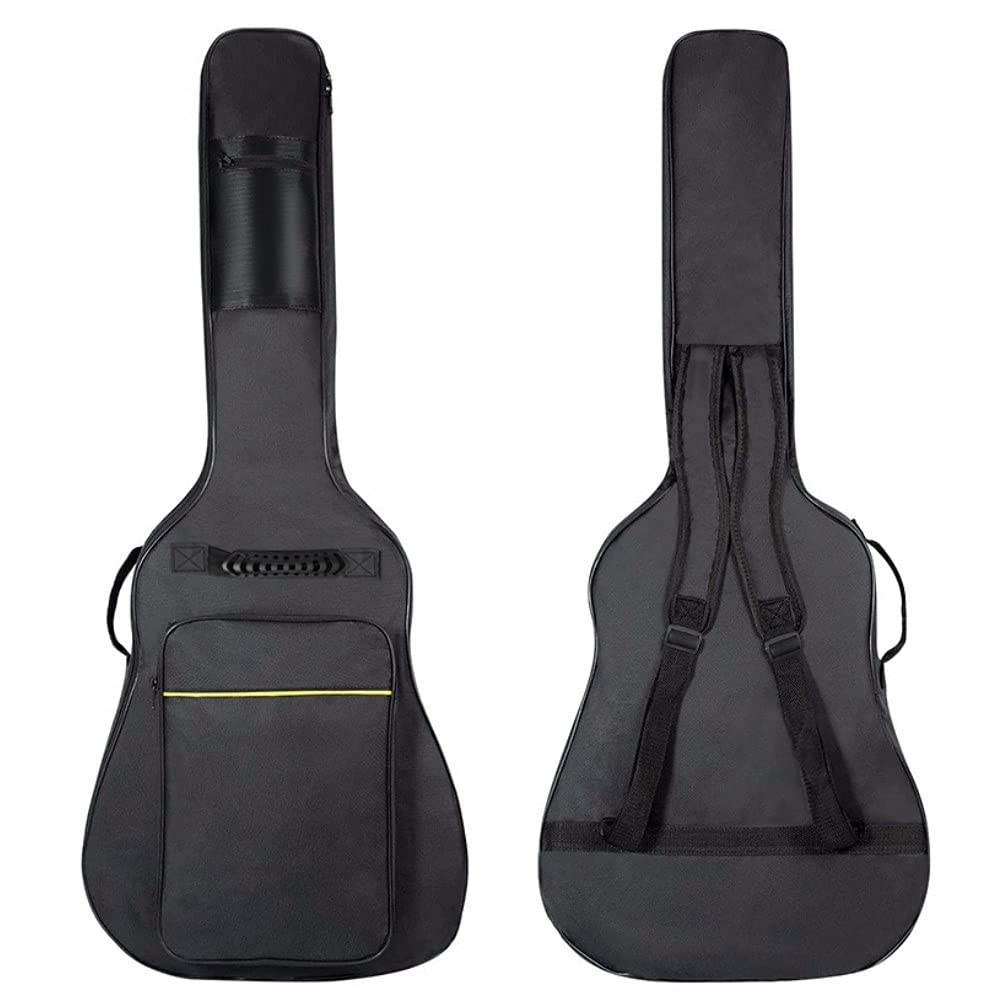 A young store Guitar Bag, 38 40 41inch Guitar Gig Bag, Electric Guitar Case, Waterproof Oxford Electric Guitar Bag with Thick Padding, Two Pockets, for Acoustic Classical Guitar, Ukulele, Bass Guitar