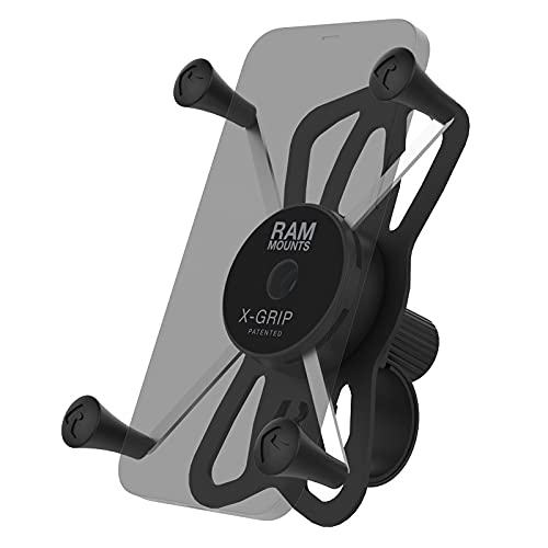 RAM MOUNTS X-Grip Phone Mount with RAM Tough-Strap Handlebar Base for Bikes and Motorcycle Handlebars Large Phones