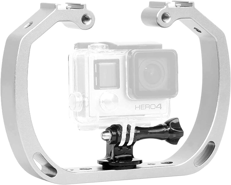 Goshoot Aluminum Alloy Underwater Diving Rig, Video Cage Diving Light Arm Tray System Stabilizer Compatible with go pro HERO3, HERO3+, HERO4, HERO5, HERO6 Action Camera Photography Accessory
