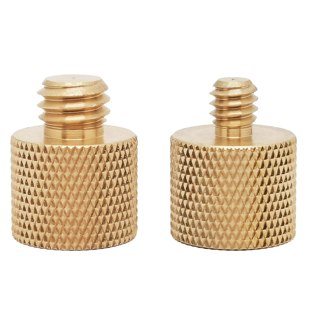 Brass Camera Screw Adapter 1/4" Male to 3/8" Female and 3/8" Male to 1/4" Female Screw Adapter for DSLR Camera/Tripod(2pcs/Each Type) LS082 + LS0823