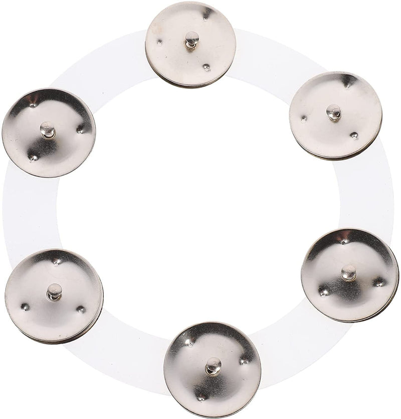 TUOREN 6" Cymbals Ching Ring Mountable Hi-Hat Tambourine with 6 Steel Jingles for Hi Hats, Crashes, Effects Cymbal, Stacks