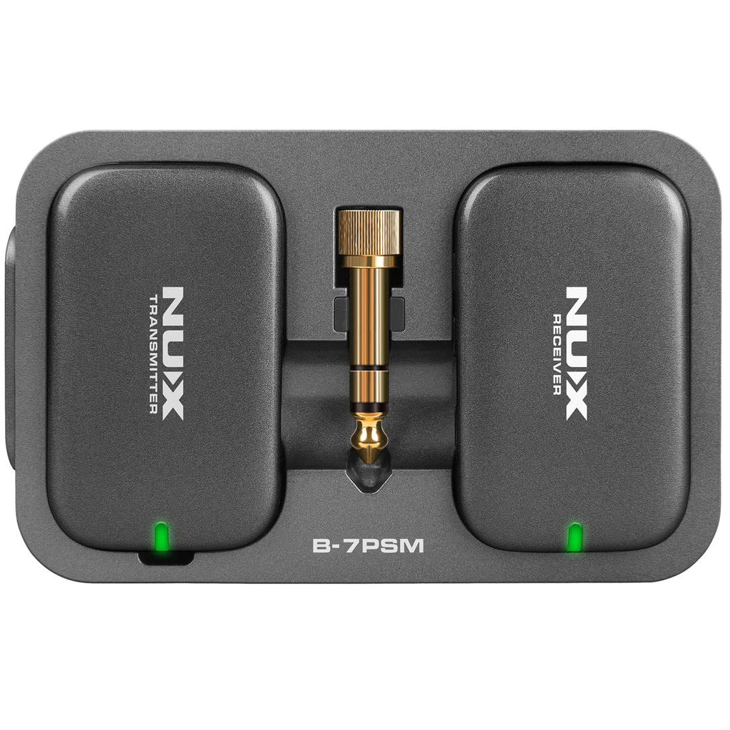 NUX B-7PSM 5.8 GHz Wireless in-Ear Monitoring System, Charging Case Included, Stereo Audio transmitting, Designed for Live Shows and Band Rehearsals