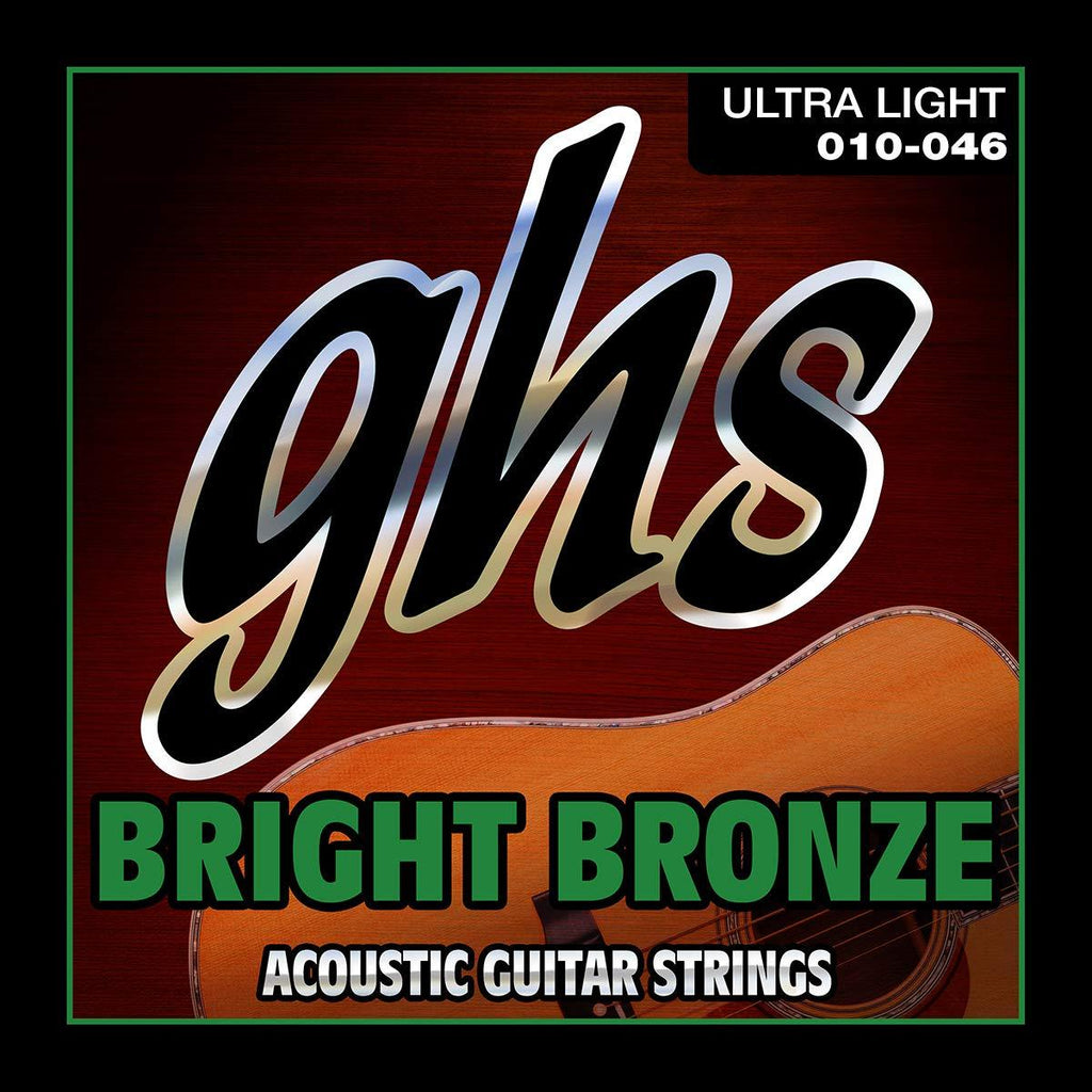 GHS BB10U 10 - 46 Ultra Light Bright Bronze Acoustic Guitar String Set