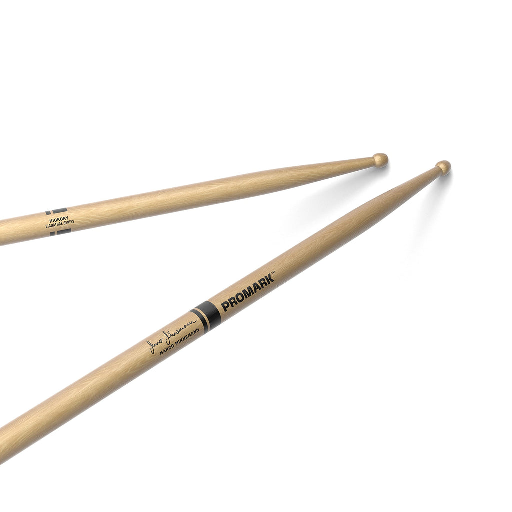 ProMark Drum Sticks - Marco Minnemann Drumsticks - Drum Sticks Set - Signature Serires Wood Tip - Hickory Drum Sticks - Consistent Weight and Pitch - 1 Pair