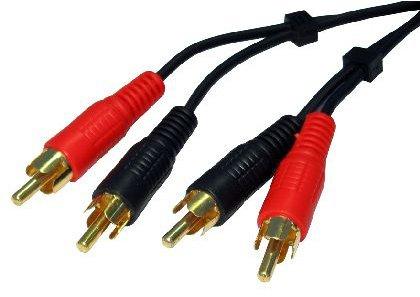 World of Data® AudioPro TWIN RCA (PHONO) Cable 15m - 24k Gold Plated - Male to Male - Left & Right Audio - Stereo Sound F: 15m (£7.99)
