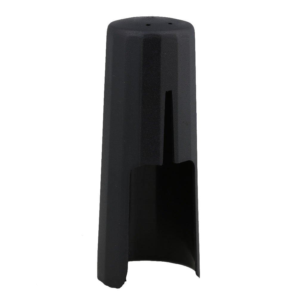 Yibuy Black Plastic Bb Tenor Saxophone Mouthpiece Ligature Cap SAX for Bakelite Mouthpiece