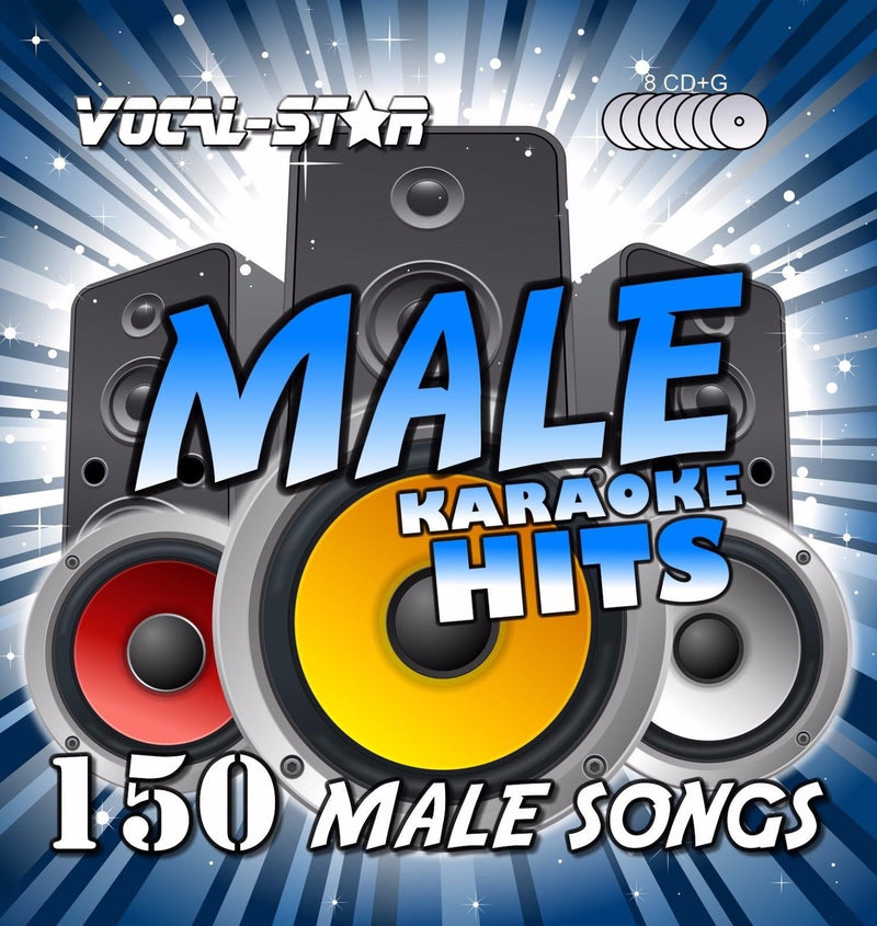 Vocal-Star Male Hits Karaoke Collection CDG CD+G Disc Pack 8 Discs - 150 Songs