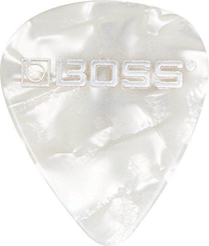 BOSS Bpk-12-Wt White Pearl Celluloid Picks Thin, Set of 12 Pieces Pack of 12 Thin Guitar Picks